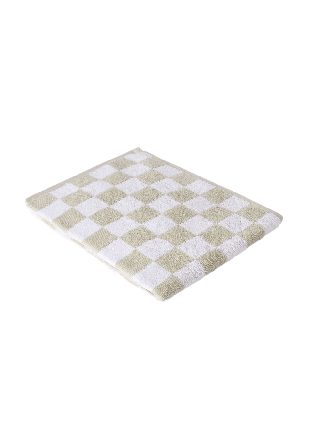 Åhléns Home Rutig handduk JERKA 50x70 cm Badrumstextilier Beige ONESIZE