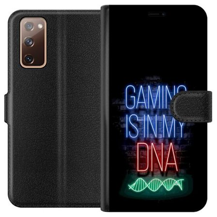 Yhteensopiva Lompakkokotelo Samsung Galaxy S20 FE Viktor Gyökeresin muotokuva vihreässä paidassa, jossa on leijonamotiivi ja intensiivinen vihreä tunn