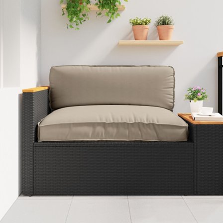 Kudde Taupe 120 x 80 x 12 cm Oxford Tyg