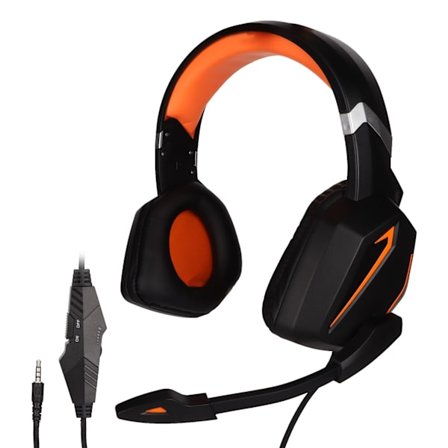 Gaming Headset Surround Sound Memory Foam Kudde 3,5 mm Trådbunden Hörlurar med Mikrofon för Xbox One PC Laptop