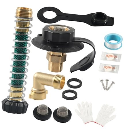 Hurtigkobling RVs Vanninntakssett Messingadapter RVs Byvann Fyll Innløpssett