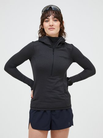 Peak Performance - Light Hooded Fleece Half Zip Women