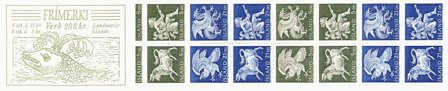 Island 1990 - AFA 713-720 - Frimærkehæfte - Postfrisk