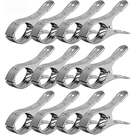 Stainless Steel Clothes Pegs,6pcs Large Clothes Pegs Wind Breaker Clip,durable Towel Clips For Beach Towel/hand Towel/bath Sheets/table Cloths And Clo