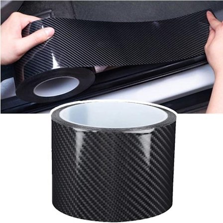 RY-Svart bilbeskyttelsesfilm, klistremerke mot riper på bildører, anti-ripemerker, dørbeskyttelse for biler, lastebiler, SUV-er (7 cm x 10 m)