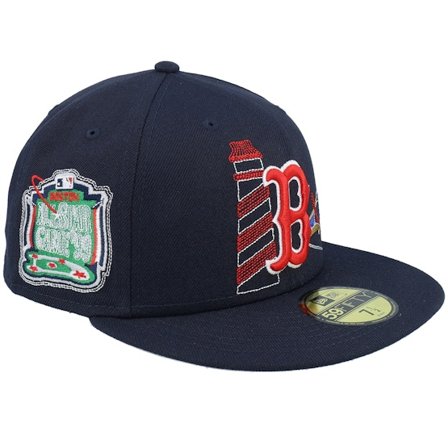New Era - MLB - Blue - fitted - Cap - Boston Red Sox State Stitch Navy Fitted - Hatstore