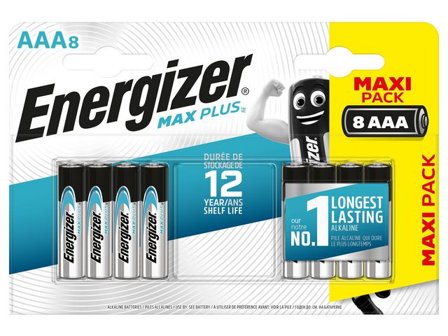Energizer Batteri Max Plus AAA 8/fp - Lyreco - Kontorsmaskiner - Batterier - AAA