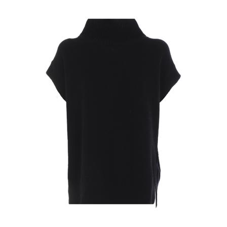 Roberto Collina, Sleeveless Knitwear Zwart, Dames, Maat:S