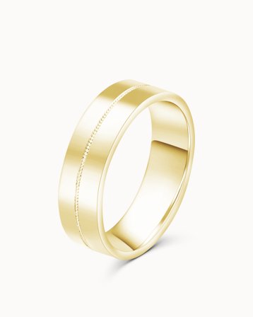 William Trouwring voor Heren 18K Geel Goud - Vintage Design van Vanbruun