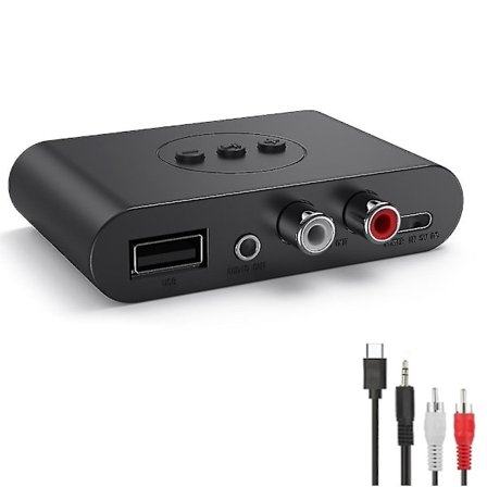 Bluetooth 5.2 Audiomottagare Nfc Usb Flash-enhet Rca 3,5 mm Aux Usb Stereo Musik Trådlös Adapter Wi