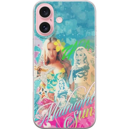 Kompatibel Mobilcover til Apple iPhone 16 Eventyrverden med Steve, Creeper og dyr i farverig blokgrafik