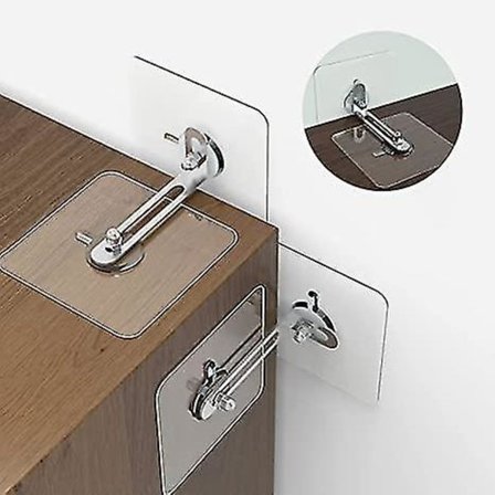 Wabjtam Möbelankare Väggankare, Anti-tip möbelankare Ingen borr, självhäftande möbler Väggankare för baby - Säkert skåp Bookca