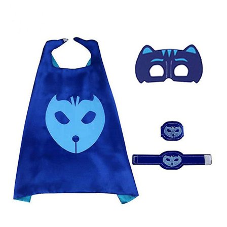 4 stk./sæt PJMasks Kappe Kappe Ugle Ette Kat Dreng Gecko Cosplay Action Legetøj til Børn Gave [kk]