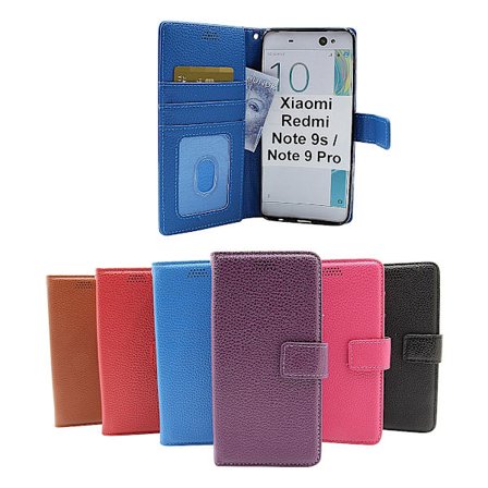New Standcase Wallet Xiaomi Redmi Note 9s / Note 9 Pro (Svart)