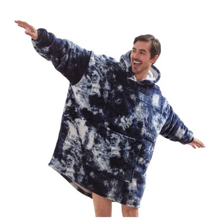 Wearable Blanket Hoodie, Oversized Sherpa Hooded for Women and Men, Comfy