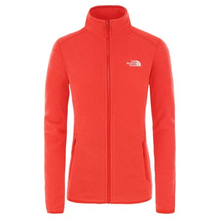 The North Face Women's 100 Glacier Full Zip Women Mid layer tops Red XS
