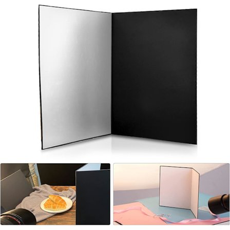 3 i 1 Foldbar Fotoreflektor (Svart/Hvit/Sølv) A3 Li