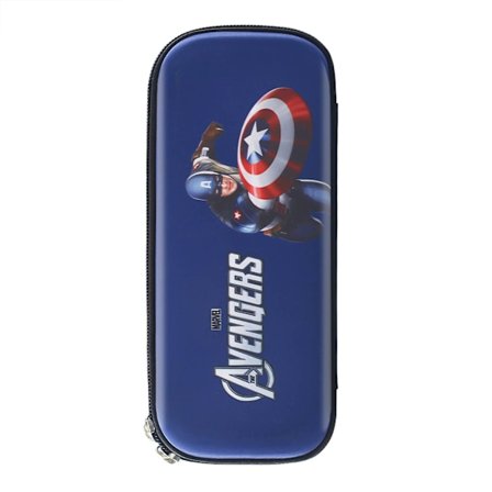 Blyantveske søt tegneseriestil knusebestandig metallglidelås lett bærbar holdbar stor kapasitet stor blyantveske skjold Captain America