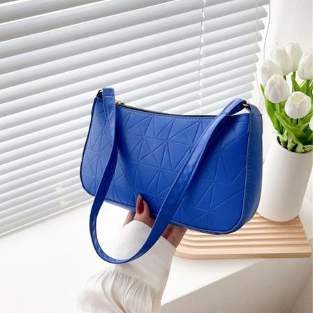 Axelväska i PU-läder Dam Handväskor BLÅ blue