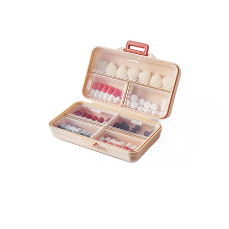 IC Kannettava lääkekaappi pakkaus mini kannettava suuri kapasiteetti pinkki