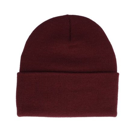Yupoong - Röd cuff Beanie - Heavyweight Maroon Beanie @ Hatstore