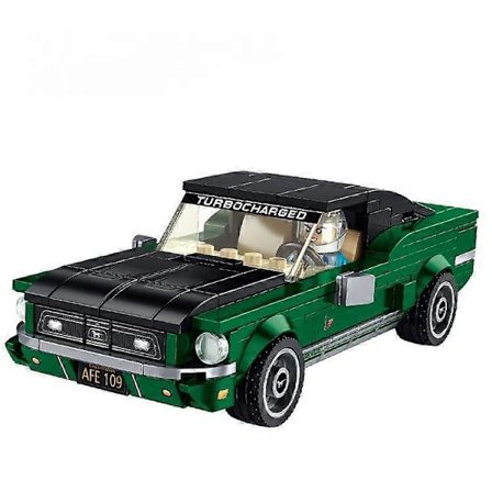 Barnebyggesett bilmonteringsmodell Lego utviklingsintelligens racing DIY gutteleke (Ford wild code 666033)[D]
