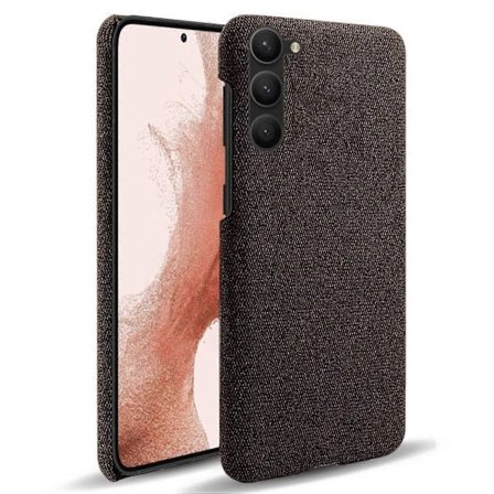 For Samsung Galaxy S23 Mobiltelefon Beskyttelsesdeksel Skall Ensfarget Hard PC+Stoff Telefondeksel