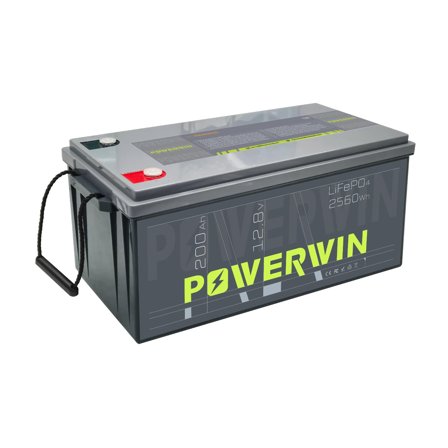 Powerwin BT200 12.8V 200Ah LiFePO4 litiumbatteri for båt, hytte, campingvogn og bobil (forbruk)