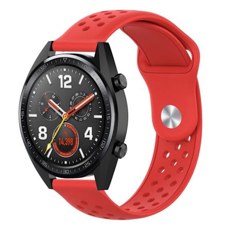 22 mm Huawei Watch GT / Honor Magic klockarmband i silikon - Röd