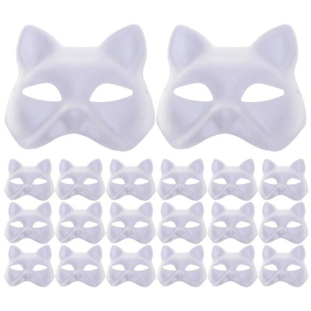 20 stk. tomme kattemasker papir tomme masker diy håndmalede kattemasker rekvisitter