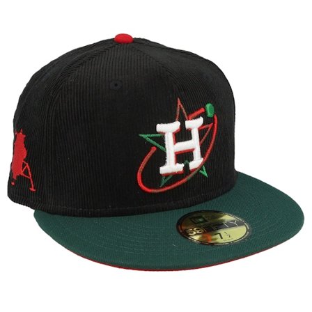 New Era - MLB Svart fitted Keps - Houston Astros Duality 59FIFTY Cord Crown Black/Green Fitted @ Hatstore