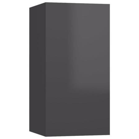 Vidaxl Tv-skåp Grå Högglans 30,5x30x60 Cm Konstruerat Trä Grå