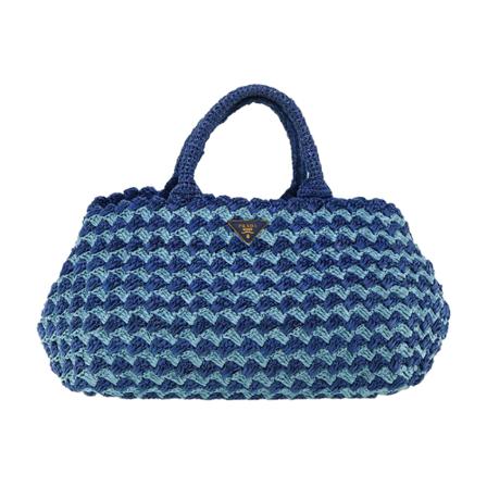 Prada Vintage, Tote Bags Blauw, Dames, Maat:ONE Size
