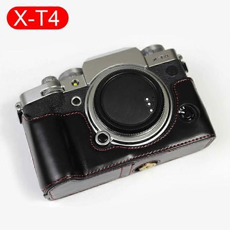 Halvfodral med läderskydd för Fuji Fujifilm X-T1 X-T2 X-T3 X-t4 XT1 XT2 XT3 XT4-kamera