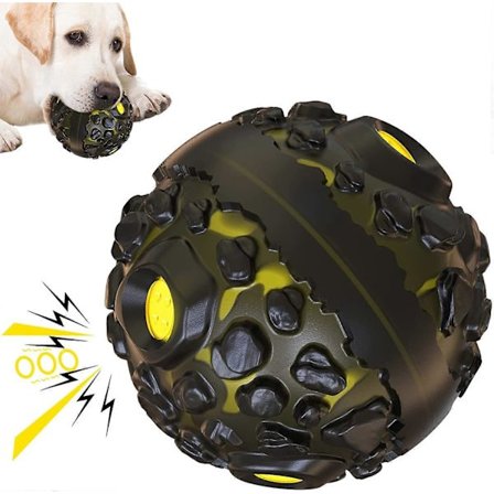 Hundelegetøj til aggressive tyggere, kedeligt, rene tænder, gummi og ABS, ekstra holdbart pibelegetøj til hunde