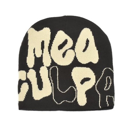 2023 Ny Strikkede Beanies Hat Mænd Kvinder Paragraf Kvalitet Cap Mea Culpa Y2k Varmt Mode Hundrede Tag Kold Hat Til Kvinder Hatte