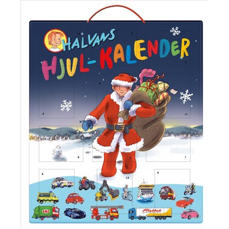 Halvans hjul-kalender : kalender med 24 presentluckor (häftad)