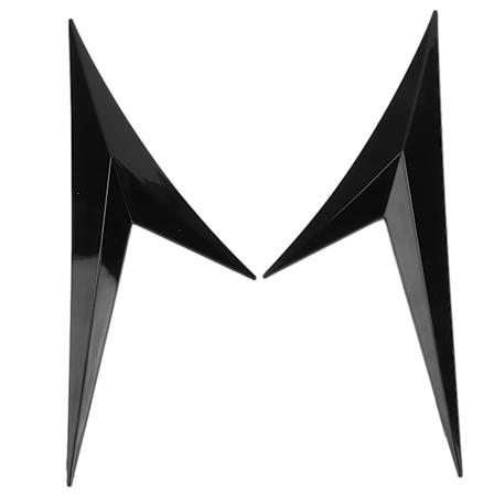 Par Mudguard Luftventil Trim Dekal Glans Svart Gummi Universal Dekoration Skala och Klistra