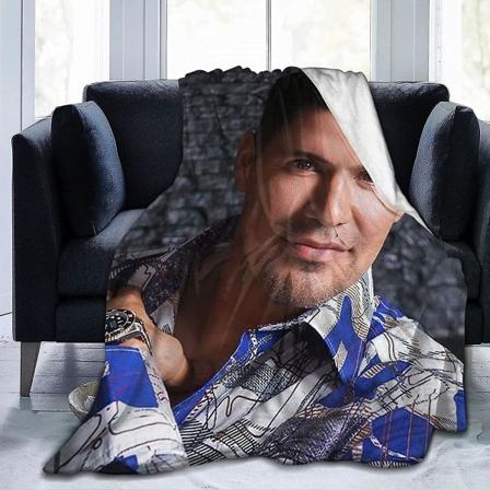 Jay Hernandez filt Ultramjuk flanellfilt 3d- print Fluffig plyschfilt Sängdekoration Sängfilt för vardagsrummets sovsal (3 storlekar) 50x40in 