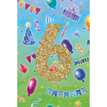 Käsintehdyt kortit Ikä on vain numero 6 vuotta