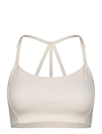 Yoga Studio Light Support 4 Elements 3S Bra Lingerie Bras & Tops Sports Bras - ALL Creme Adidas Performance*Betinget Tilbud