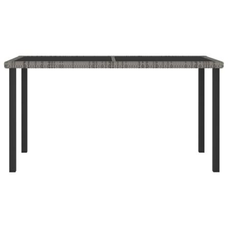 Vidaxl Trädgårdsbord Grå 140x70x73 Cm Konstrotting Grå