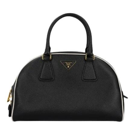 Prada Vintage Pre-owned Leather handTass , Zwart , Dames , Maat: ONE Size Vintage Tassen