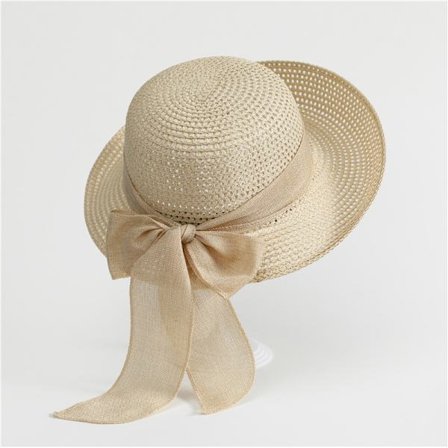 Kvinners Strandhatt av Halm: Stor Kvinners Sammenleggbar, Sammenleggbar Bred Bremskjerm Myk Hatt - UPF 50 UV-beskyttelse Sommer Solhatt M (56-58cm)