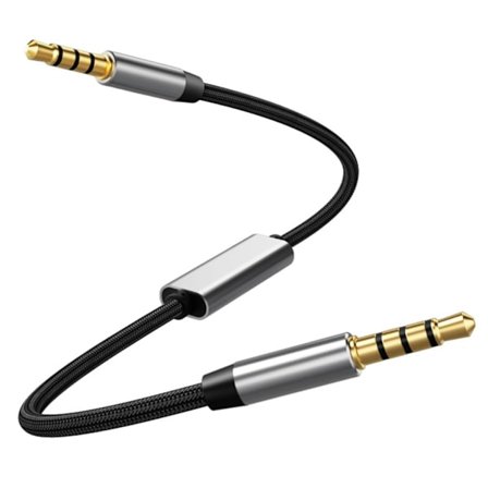 Audional kabel 3,5 mm hann til hann bil AUX forlengelseskabel 4-polet høyttaler nettbrett stereo MP4 MP5 audional ledning