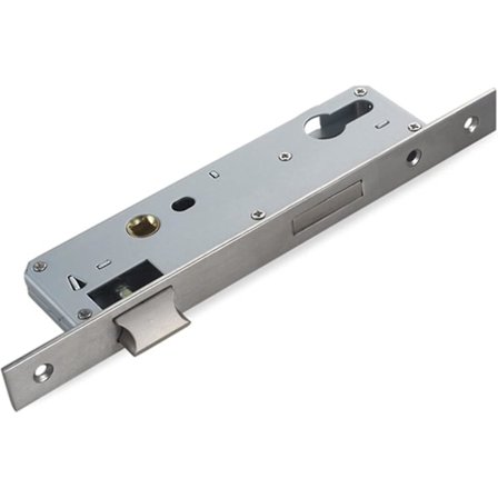 Upotettava lukko 85/20 mm, DIN oikea ja vasen profiilisylinterille ja putkirunko-ovelle ruuveilla/putkirunkolukko yleislukko sisäovelle<