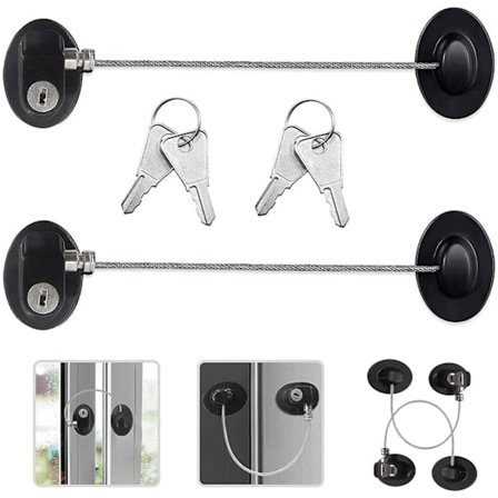 Sikkerhetslås for barn på vinduer, kjøleskapslås, kjøleskapdørlåsblokk