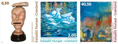 Grønland - Moderne kunst - Postfrisk sæt 3v