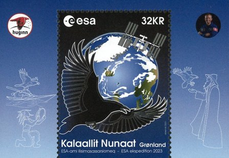 Grønland - ESA-astronaut Andreas Mogensen til ISS - Postfrisk miniark
