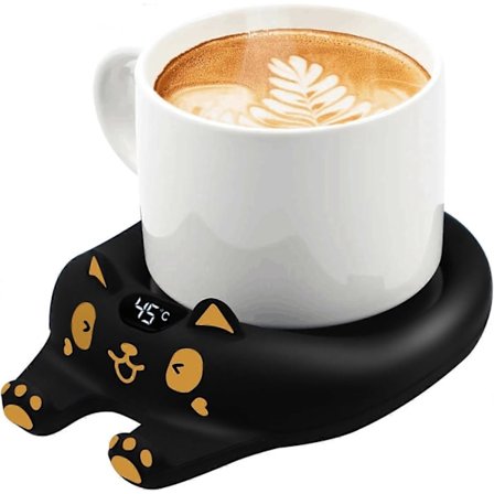 Kaffekoppvärmare för skrivbord, Smart dryckeskoppvärmare med 3 temperaturinställningar, Kaffevärmare för kaffeälskare, Perfekt (FMY)